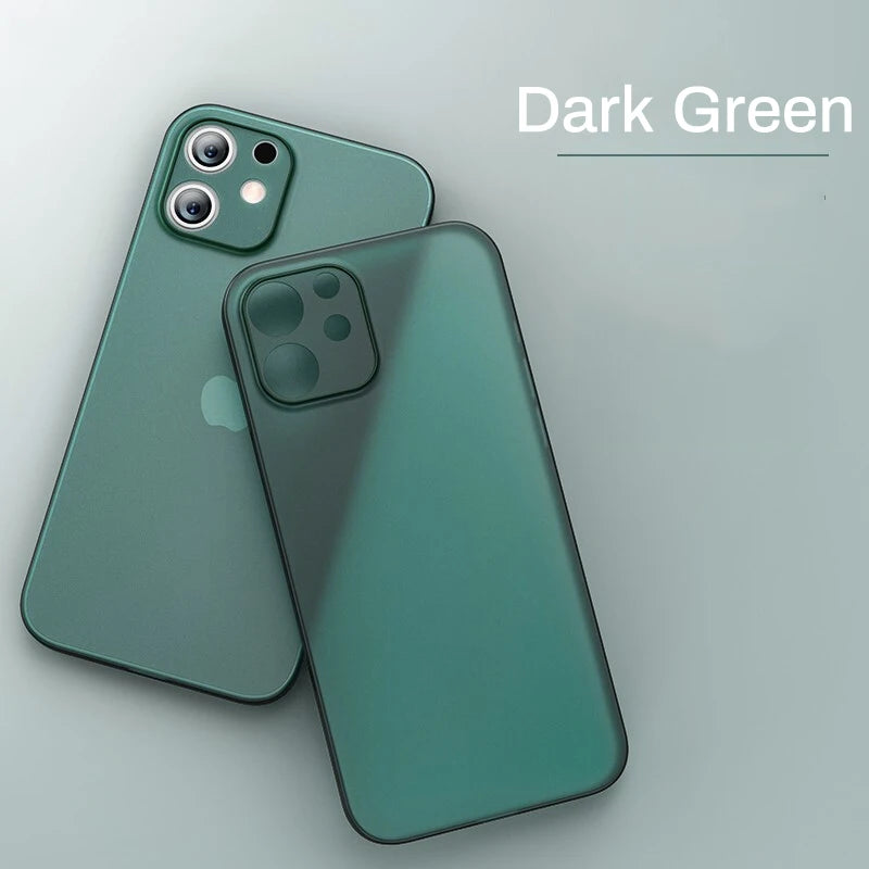 Ultra Thin Matte PP Case for iPhone 11 12 13 14 15 16 17 Pro Max