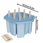 8 Holes Silicone Popsicle Mold – Reusable Ice Pop Maker Tray Easy Release