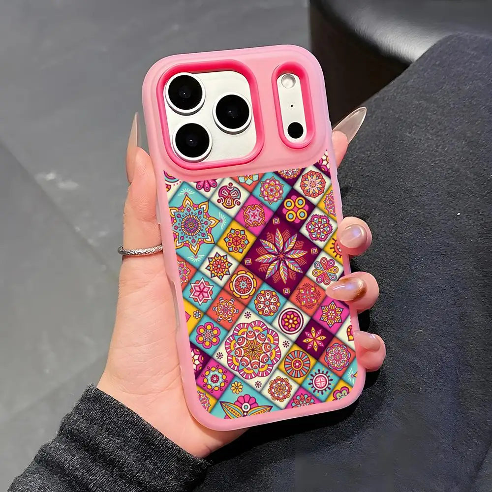 Colorful pattern Mandala Case for iPhone 17 16 15 14 13 12 Pro Max