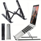 Adjustable Laptop Stand for Desk - Foldable Aluminium, 6-Level Heights