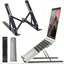 Adjustable Laptop Stand for Desk - Foldable Aluminium, 6-Level Heights