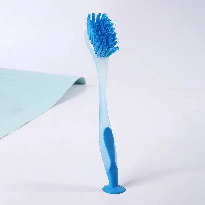 Pot Cleaning Brush Suction Cup Sink Scrubber