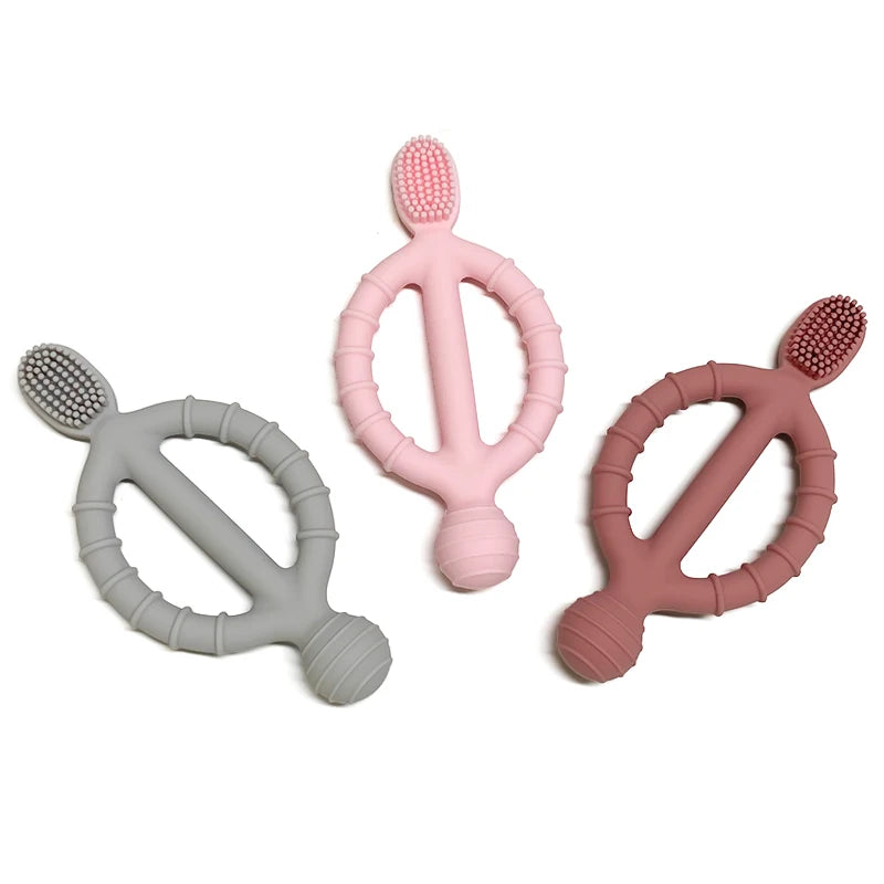 Baby Silicone Teether & Training Toothbrush BPA Free