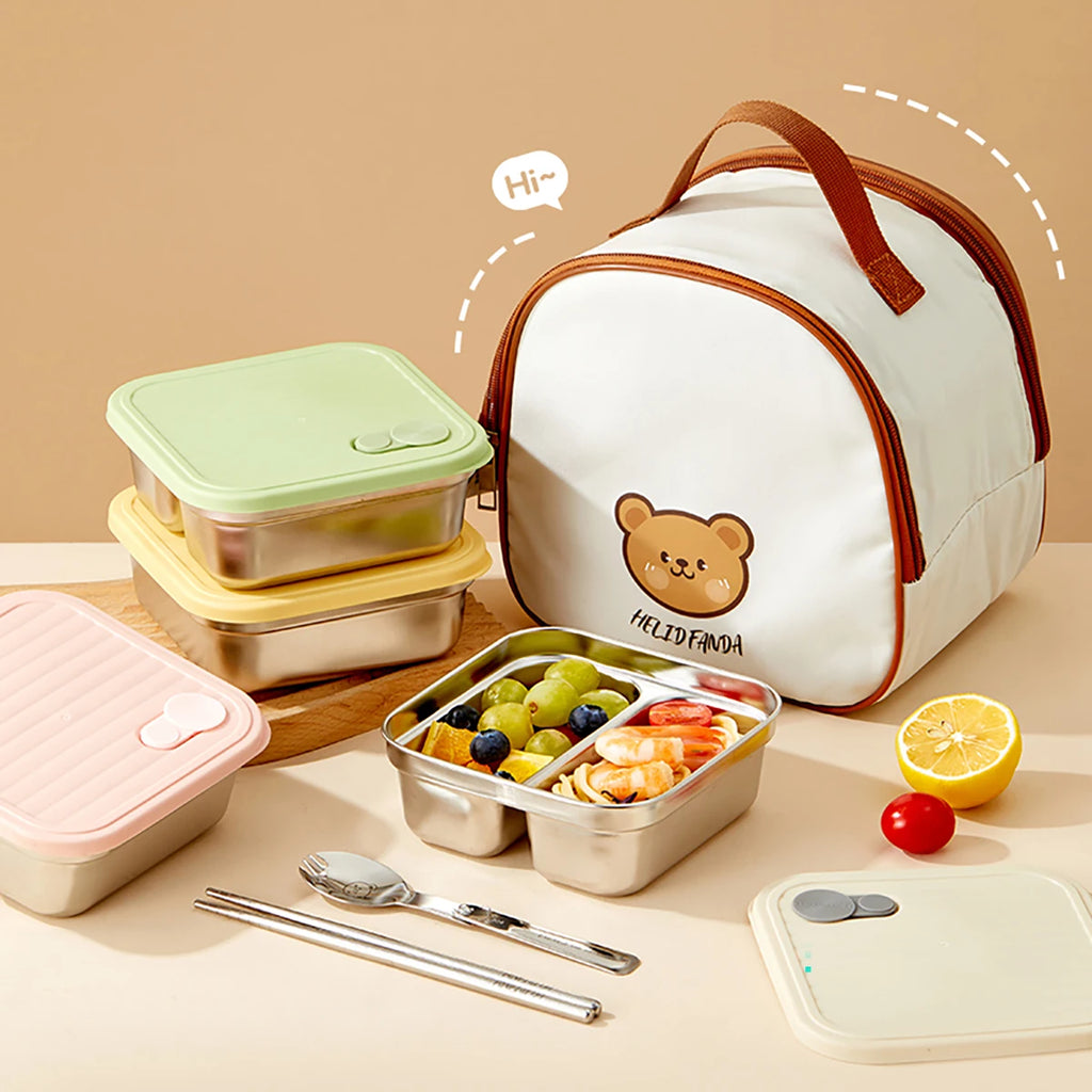 WORTHBUY 304 Stainless Steel Lunch Box Leakproof Stackable Food Container