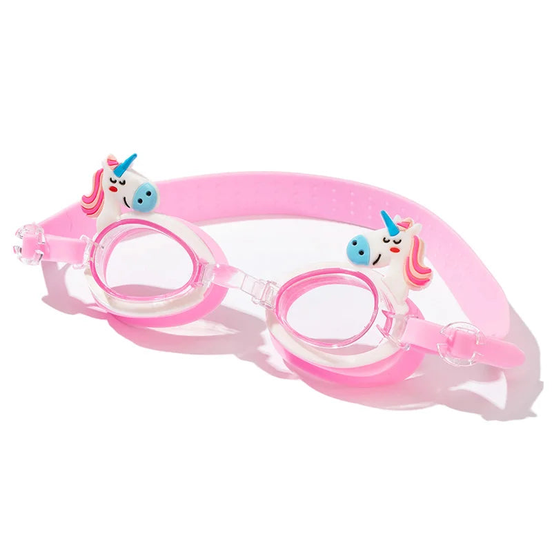 Kids Cartoon Swimming Goggles UK | Waterproof Anti-Fog Adjustable Diving Glasses