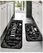 VIKAMA Kitchen Floor Mat UK Absorbent Non-Slip Waterproof Rug