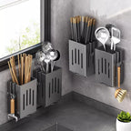 Wall Mounted Chopstick Holder No Drill Storage