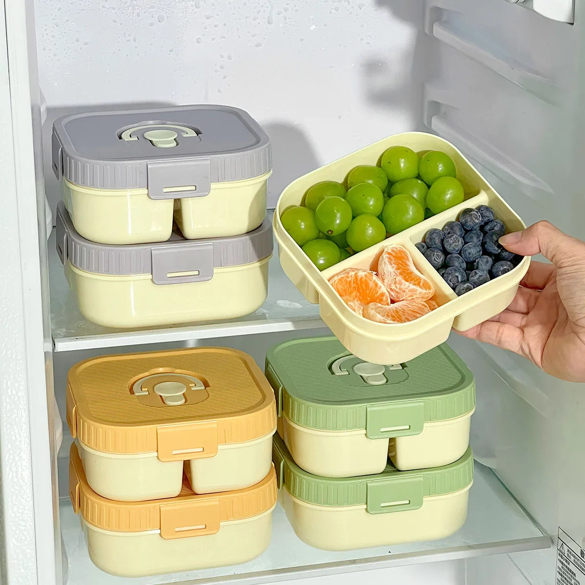 WORTHBUY Portable Lunch Box Leakproof Microwave Safe Bento Box
