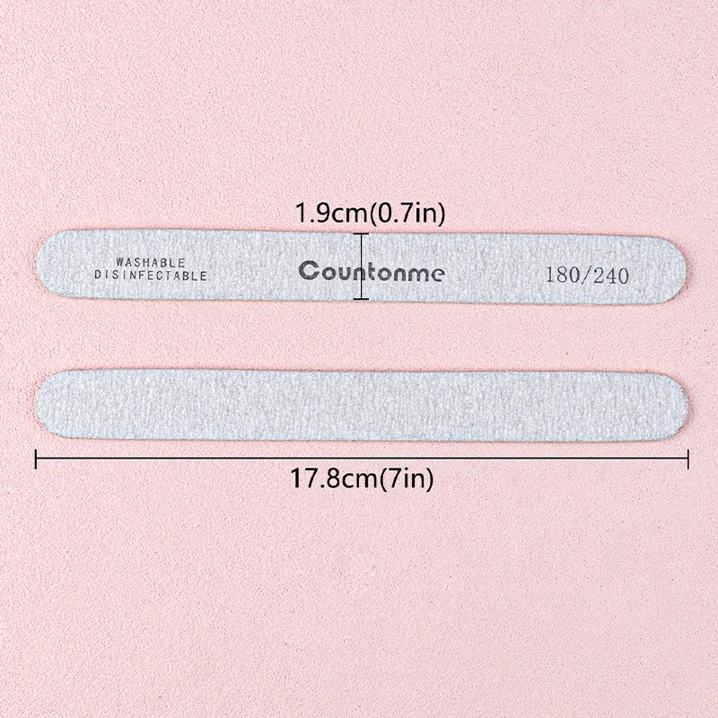 Wooden Nail File Set 100/180 Grit Manicure Pedicure Buffer