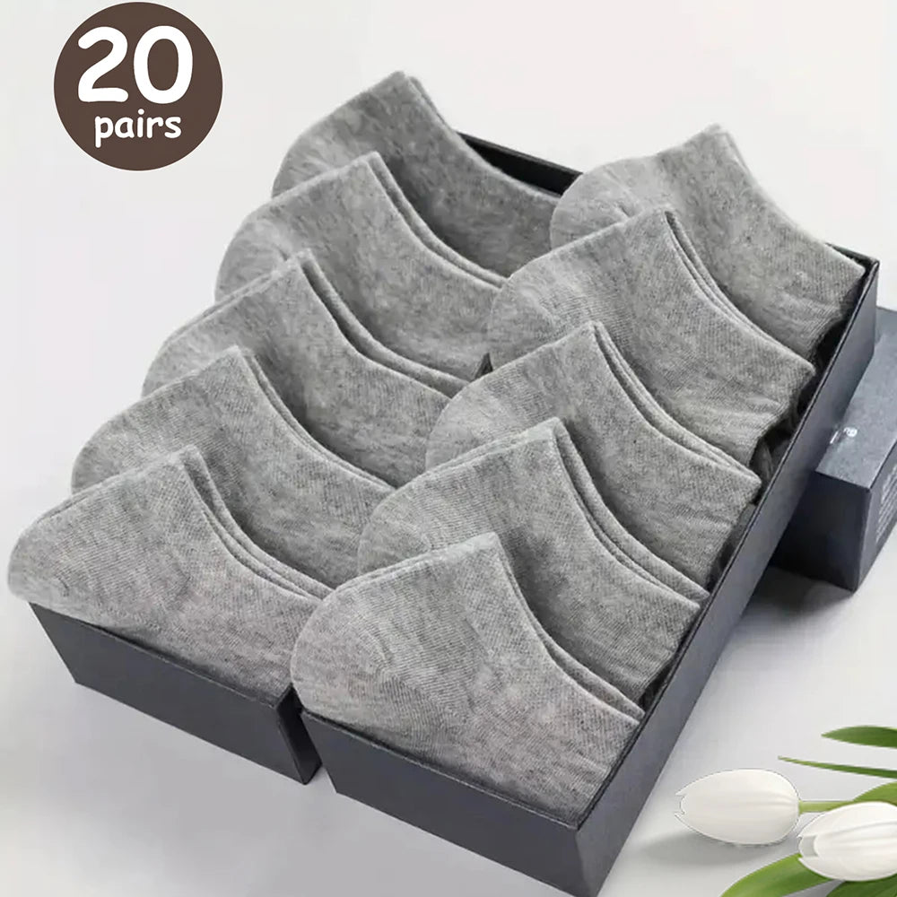 Men's Breathable Deodorant Low Cut Ankle Socks Sweat Wicking