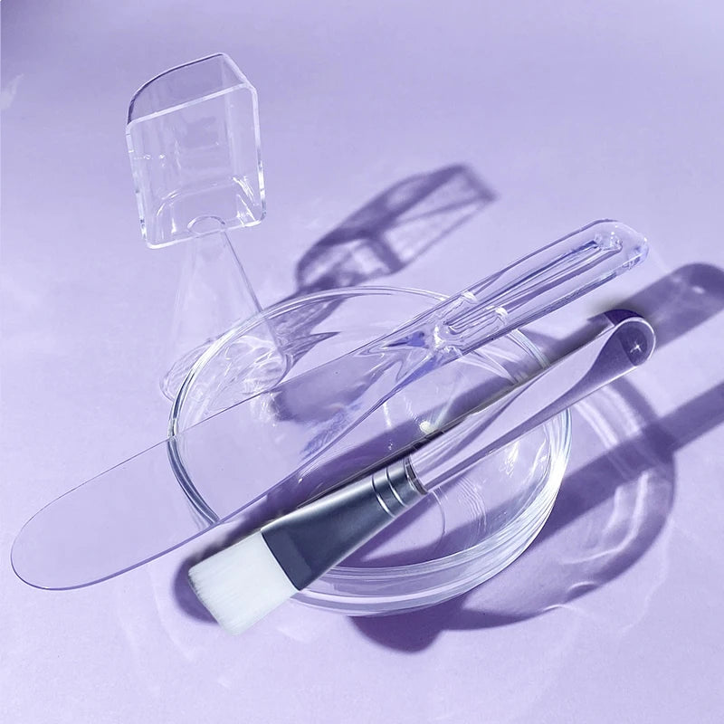 Face Mask Mixing Bowl Spoon Brush DIY Skin Care Applicator Set