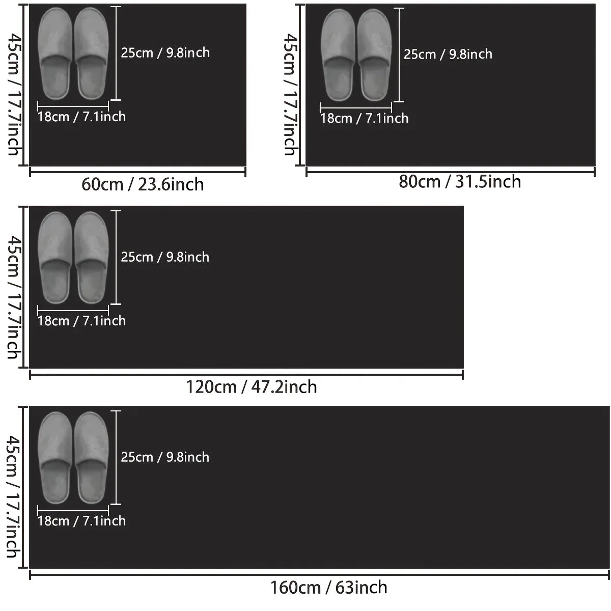 Long Kitchen Floor Mat UK Absorbent Non-Slip Diatom Mud Rug
