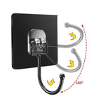 Rotating Self-Adhesive Hooks Waterproof Wall Storage Hook Set