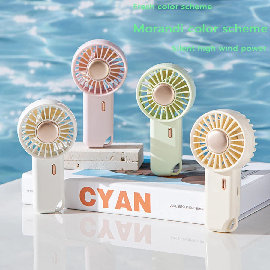 MEET SUN Mini Handheld Fan UK 3-Speed USB Rechargeable