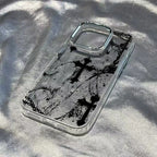 Gothic Cross Mark Clear Case for iPhone 11 12 13 14 15 16 17 Pro Max