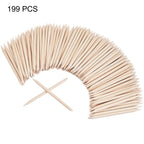 Orange Wood Cuticle Sticks Double Ended Nail Manicure Tools