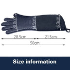 Extra Long Silicone Oven Mitts – Professional Heat Resistant Grill Gloves