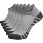 Pack of 12 pairs men's breathable casual ankle socks in solid grey color.