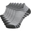 Pack of 12 pairs men's breathable casual ankle socks in solid grey color.