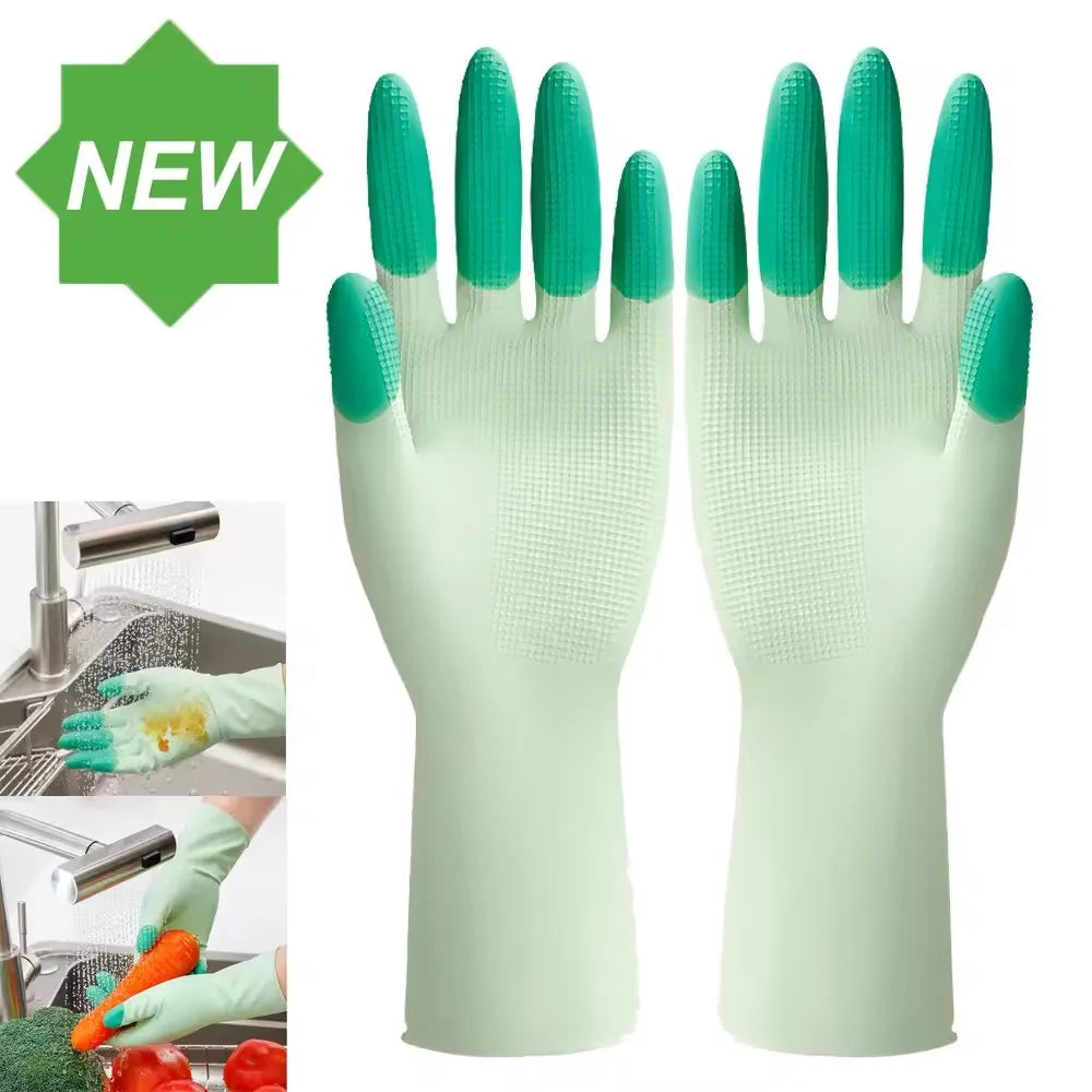 Waterproof Latex Cleaning Gloves Oil Resistant Secondary image