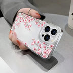 Aesthetic Flower Clear Case for iPhone 11 12 13 14 15 16 Pro Max