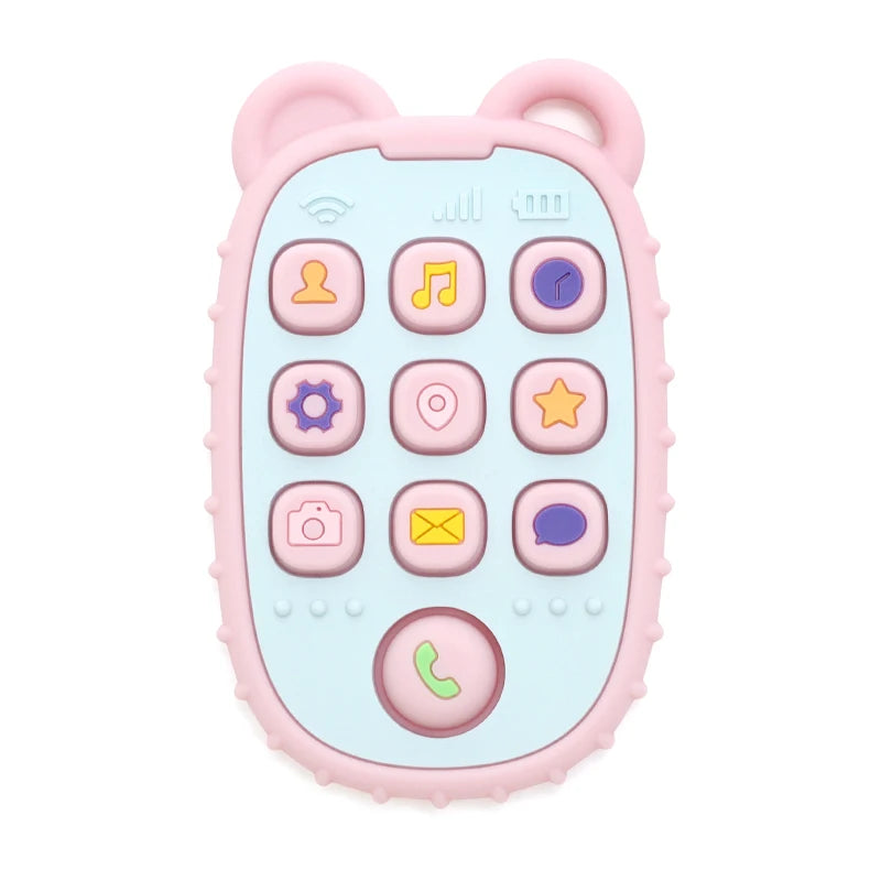 Baby Phone Teether Silicone Sensory Toy for Infants