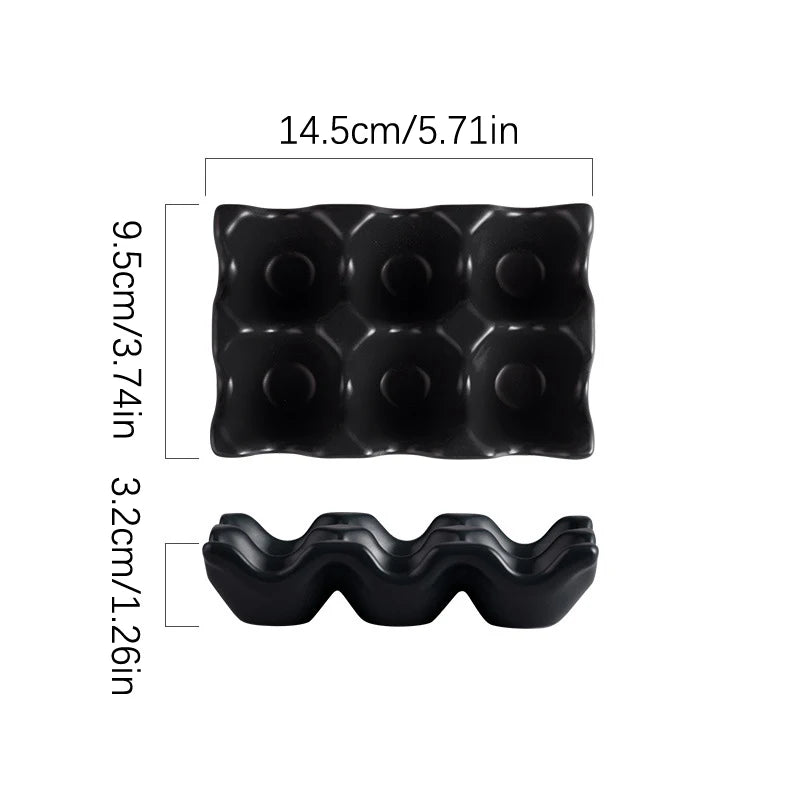 Ceramic Egg Holder 6 Grid Fridge Storage Tray