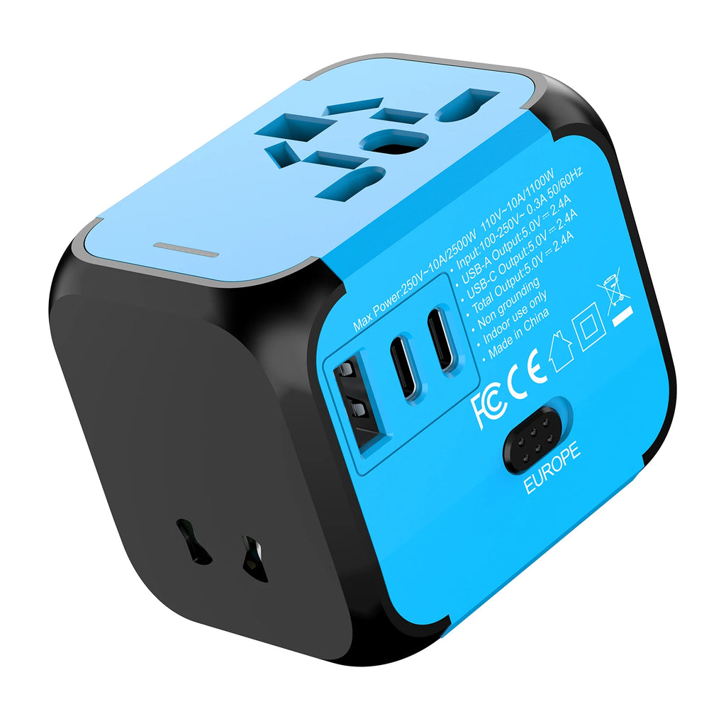 Universal Multi Function Travel Adapter USB C Fast Charger International Plug
