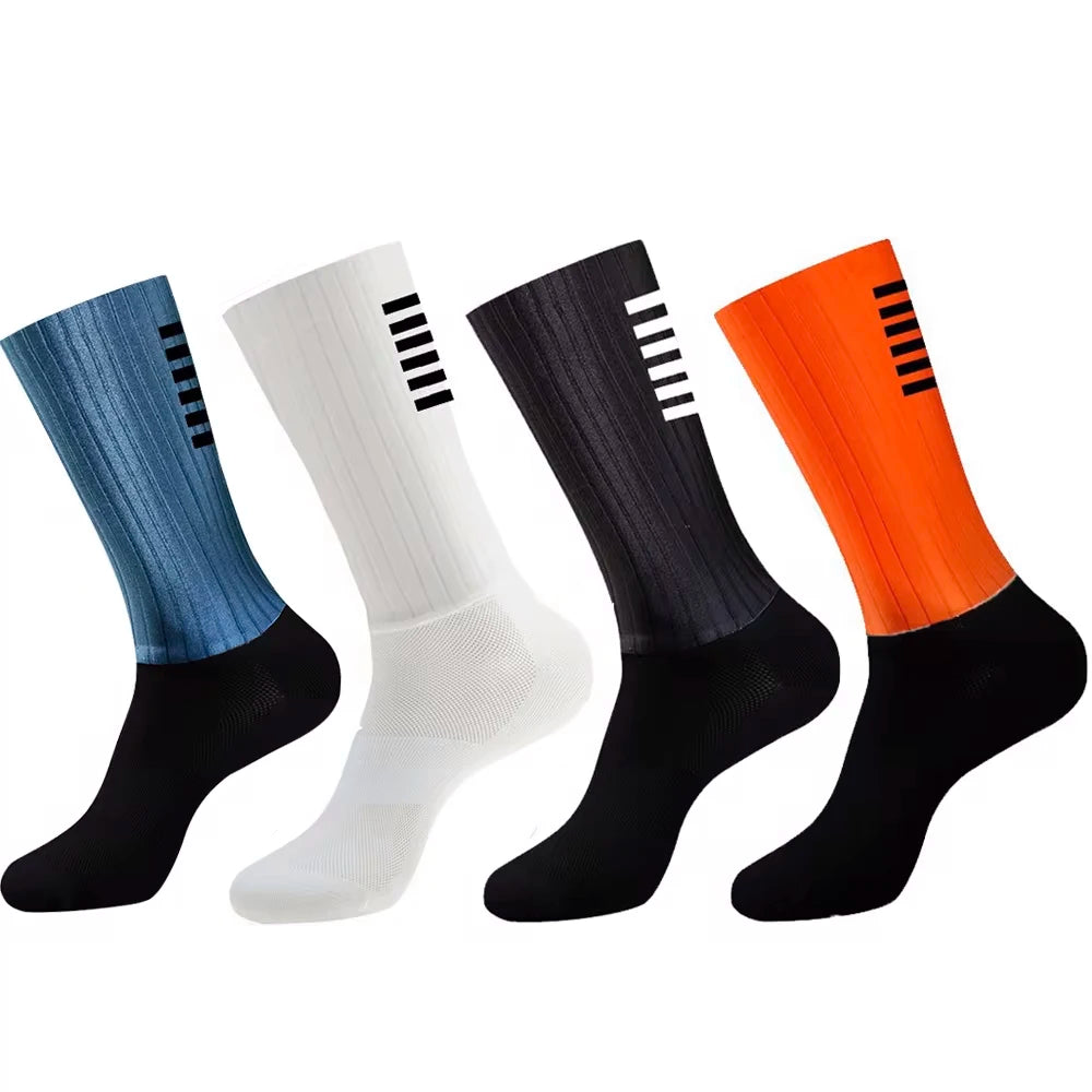 Aero Silicone Cycling Socks Men Anti-Slip for Road Bike Sport