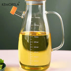 KEMORELA Glass Olive Oil Bottle Leak-Proof Kitchen Oil Dispenser