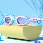 Children’s Swimming Goggles Set UK Waterproof Anti-Fog Silicone Swim Cap & Goggles