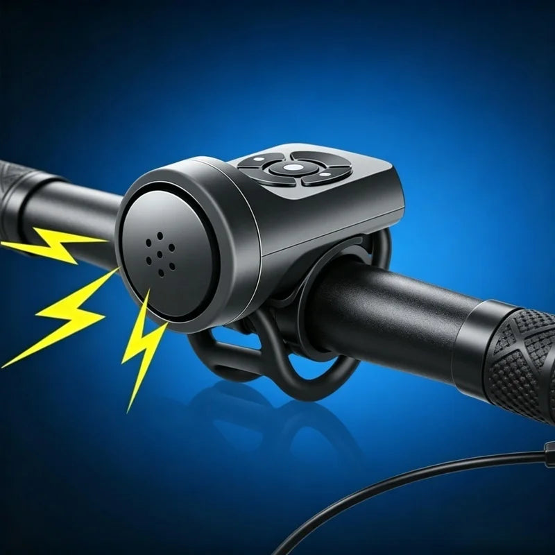 USB Rechargeable Bike Electronic Horn 120dB Loud Alarm Bell