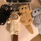 Plush Big-Eyed Cat Storage Bag Stationery Case