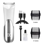 Men's Body Trimmer Electric Groin Groomer Ceramic Blade Wet/Dry