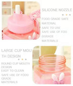 Kawaii Shaker Water Bottle with Straw BPA Free Cup