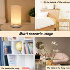 Fabric Cylinder Desk Lamp for Bedroom & Home Lighting