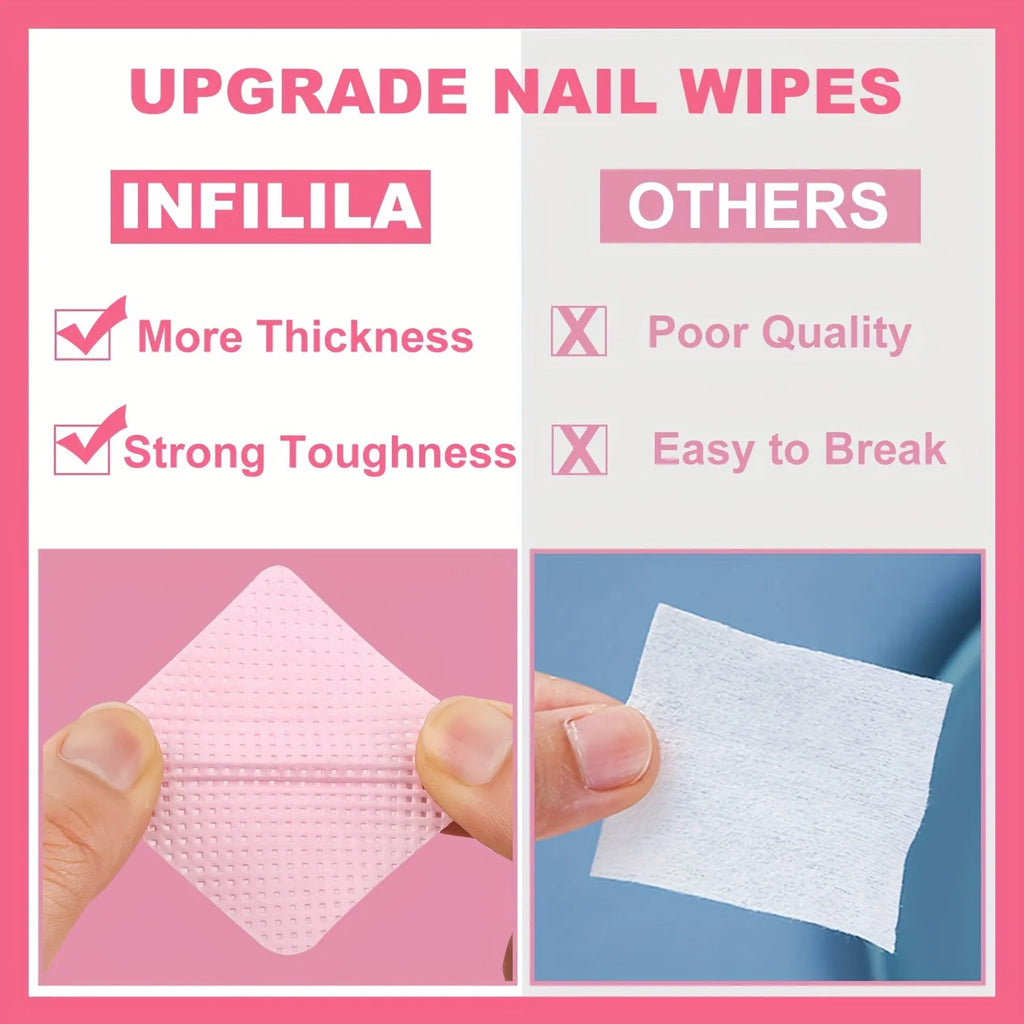 Lint-Free Nail Wipes Gel Cleanser Pads