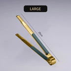 Gold Stainless Steel Food Tongs – Non-Slip BBQ, Salad & Bread Serving Tongs