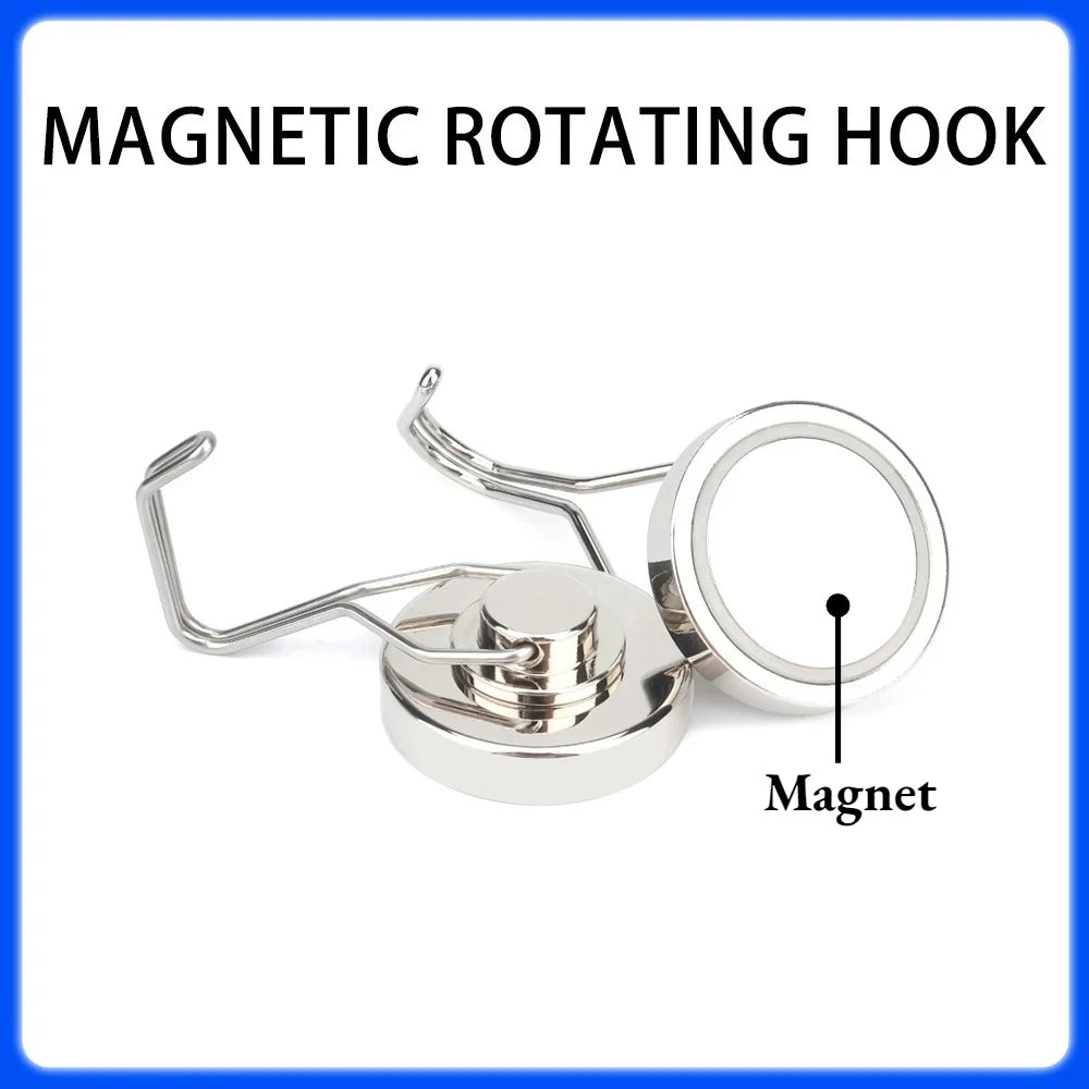 Strong Magnetic Rotating Hook Heavy Duty Neodymium Magnet Hook
