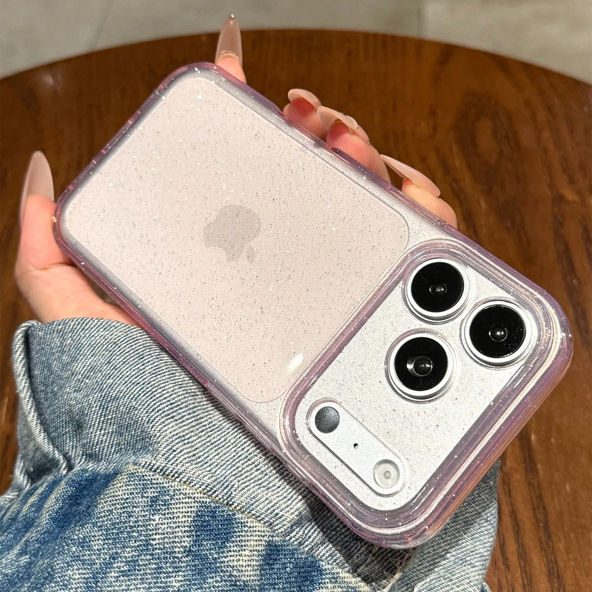 Transparent iPhone Case – Glitter Bling Shockproof TPU Cover