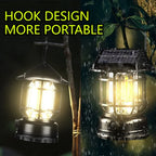 2-in-1 Solar Camping Lantern USB Rechargeable Light