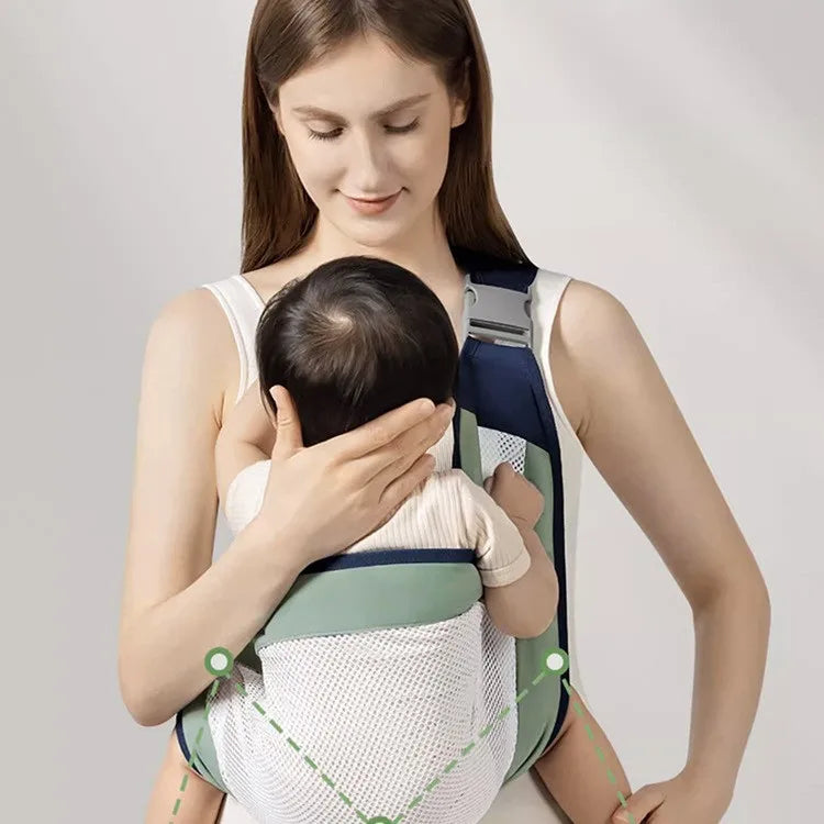 Ergonomic Baby Carrier with Hip Seat Front Carry Infant Sling 0-24M Secondary image