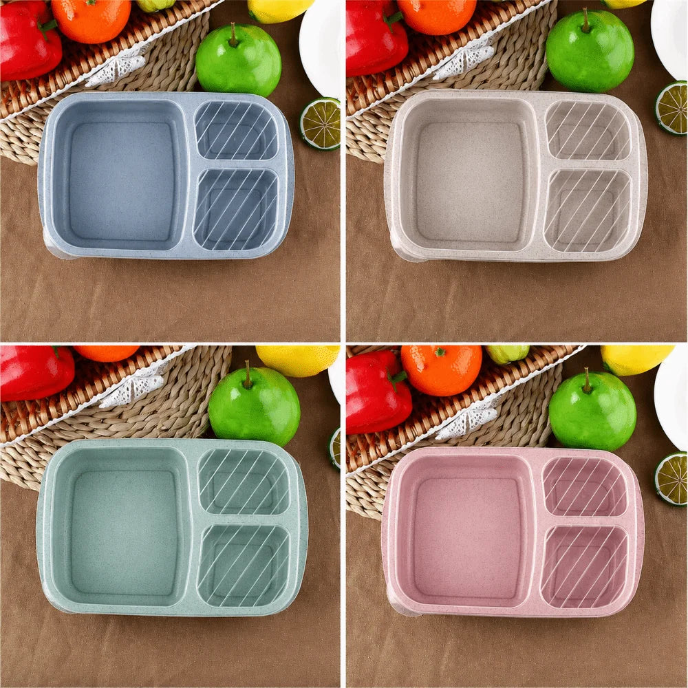Eco-Friendly Wheat Straw Lunch Box Portable Compartment Food Storage Box Main image