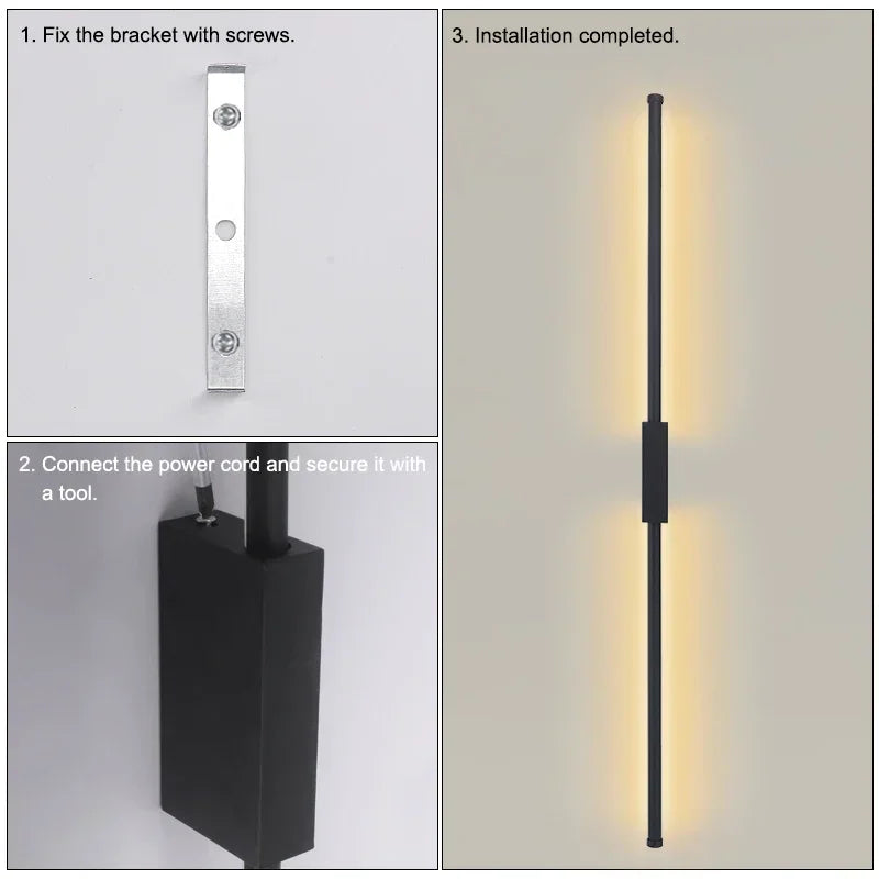 Nordic Long LED Wall Lamp Modern Indoor Light