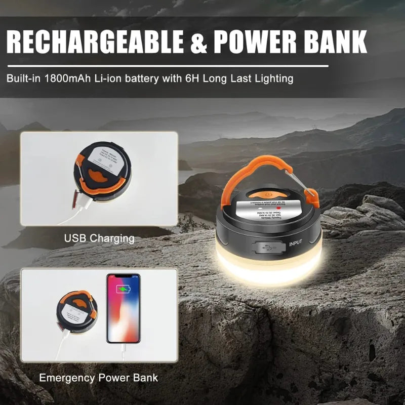 High Power USB Rechargeable Camping Lantern Light