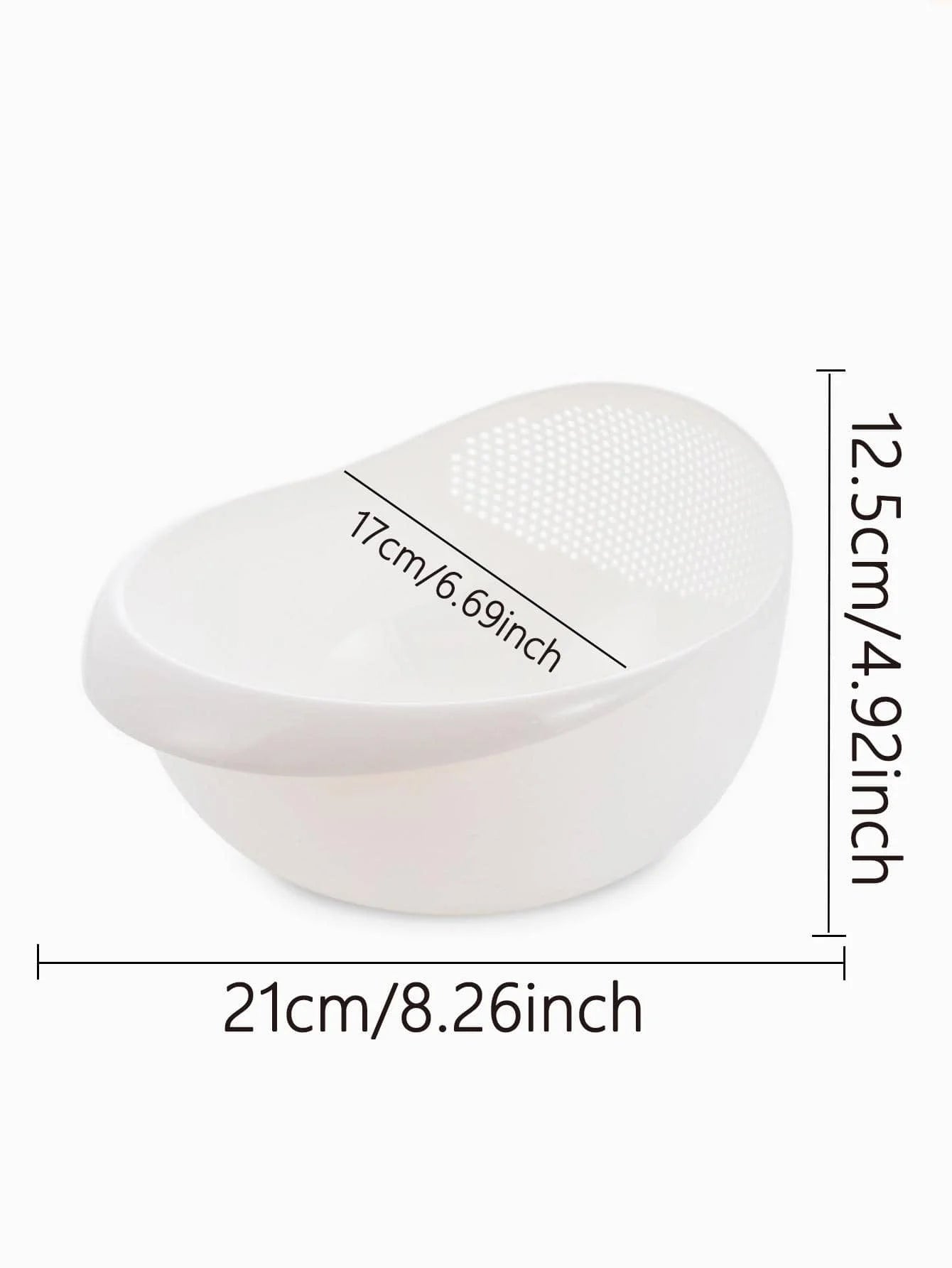 Colander Rice Bowl Drain Basket – Fruit Washing & Kitchen Strainer Organizer Secondary image
