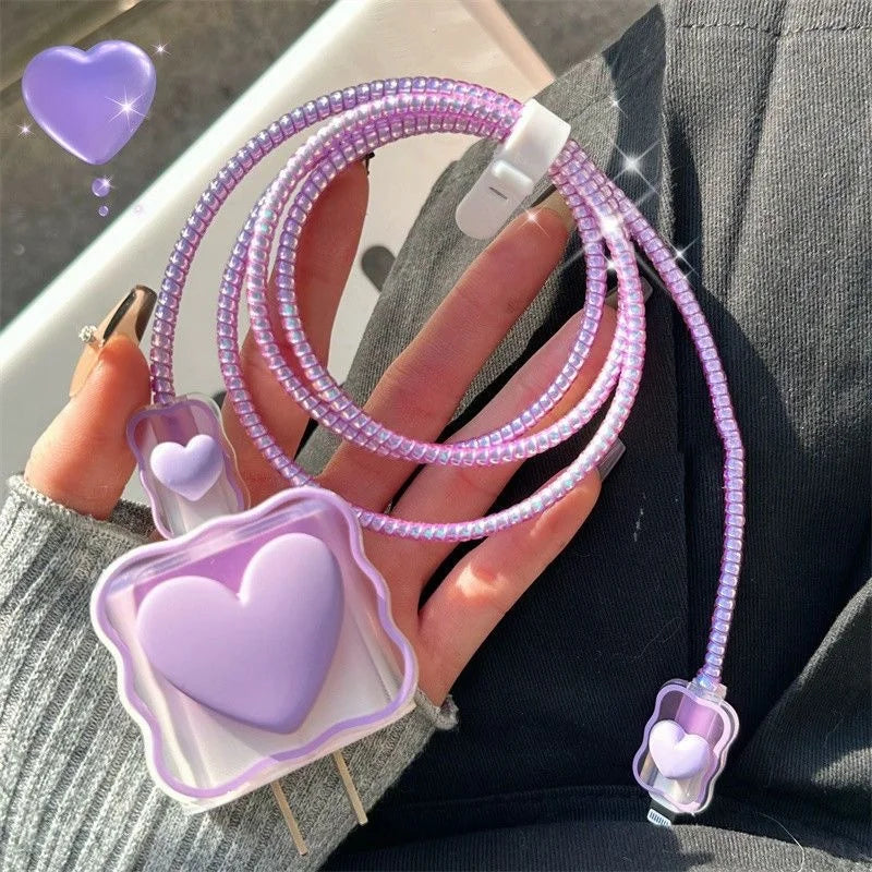 3D Love Heart Charger Protector for iPhone 18W/20W