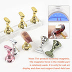 5Pcs Nail Tip Holder Magnetic Crystal Base Nail Art Practice Stand