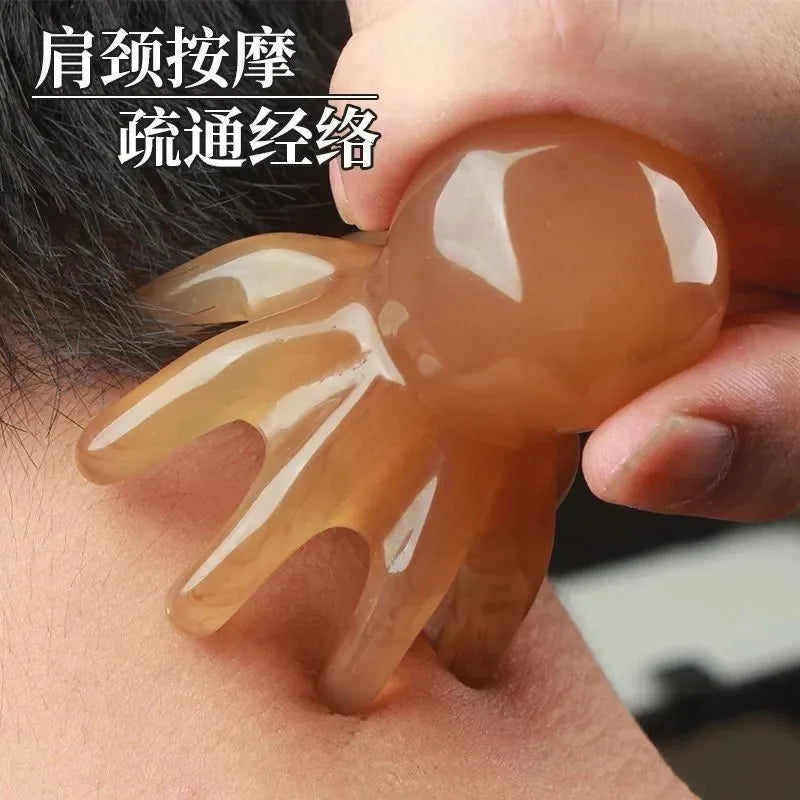 Octopus Head Massager Comb UK Acupressure & Gua Sha Tool