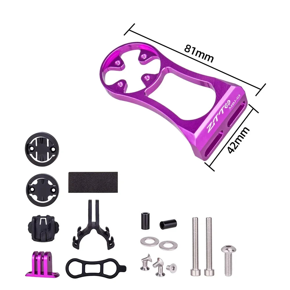 Bike Stem Computer Mount GPS GoPro Light Holder MTB Road Bracket Main image